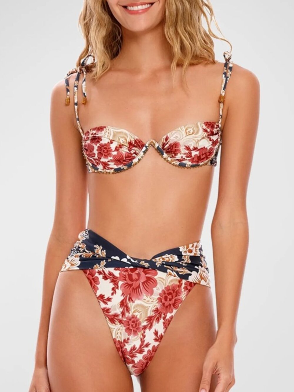 Agua Bendita Pacifico Lilly Fera Floral Bikini Bottom